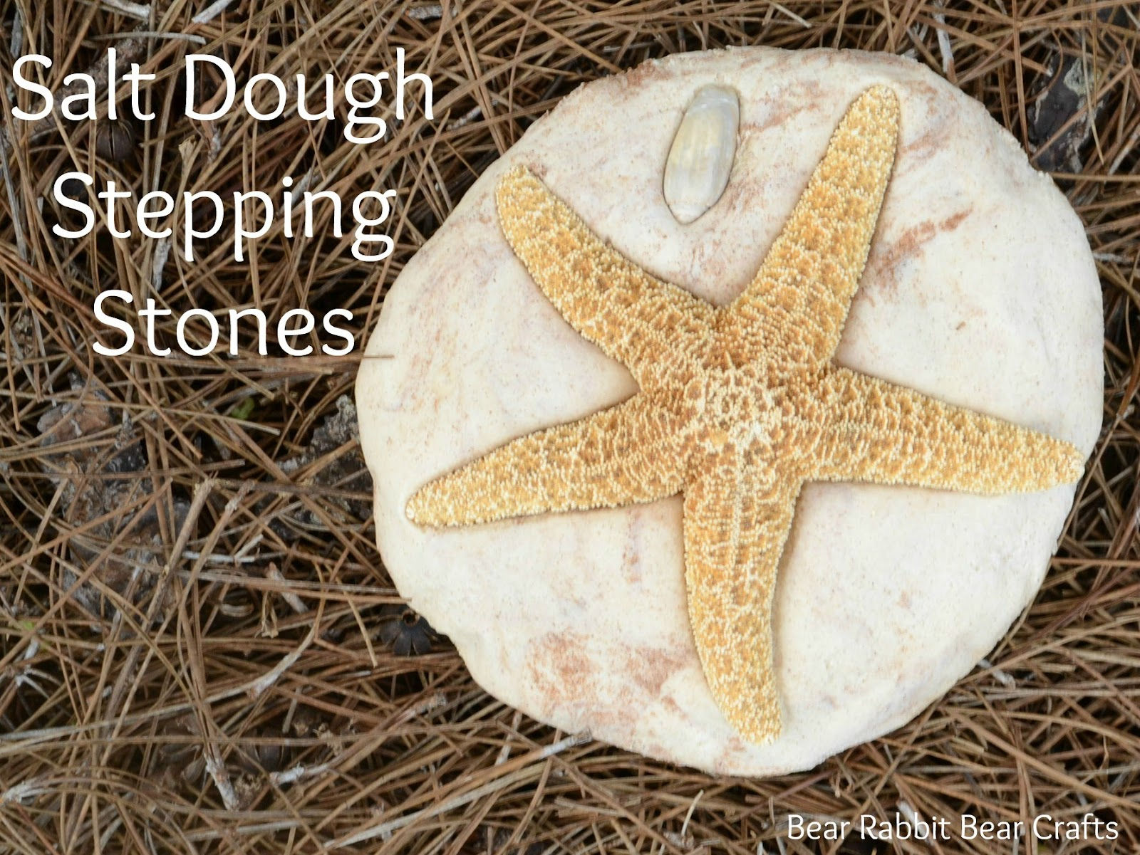 30 Beautiful DIY Stepping Stone Ideas to Decorate Your Garden --> Salt Dough Stepping Stone
