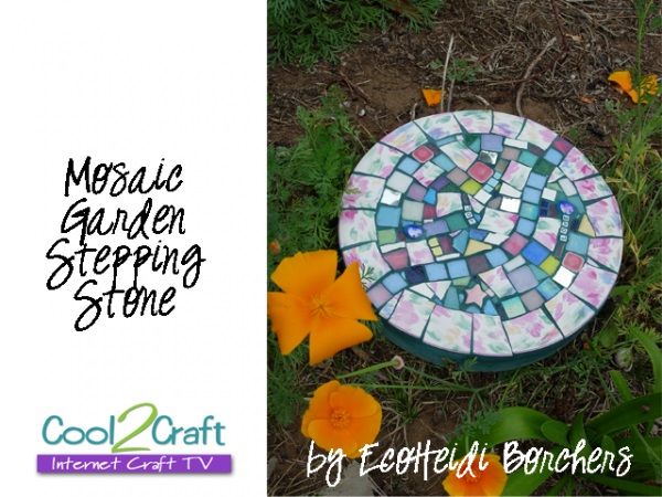 30 Beautiful DIY Stepping Stone Ideas to Decorate Your Garden --> How to Make a Mosaic Garden Stepping Stone