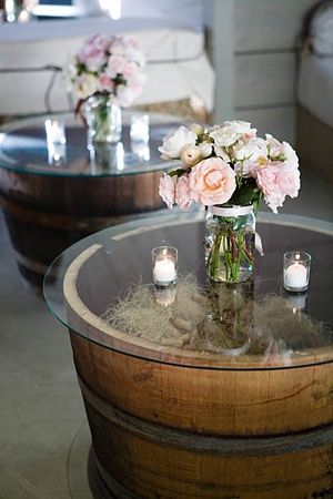 36+ Creative DIY Ideas to Upcycle Old Wine Barrels --> Tables from $30 Whiskey Barrels