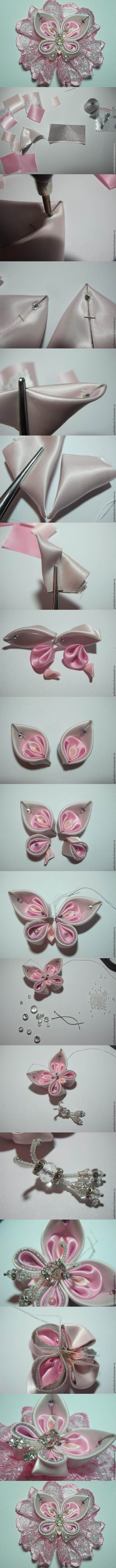 DIY Beautiful Satin Ribbon Butterfly