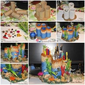 DIY Coral Reef Pencil Holder from Toilet Paper Rolls Archives - i ...