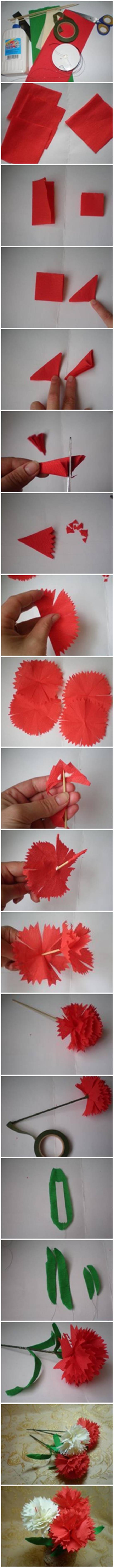 DIY Crepe Paper Carnation