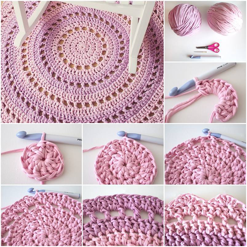 DIY Crochet Mandala Rug