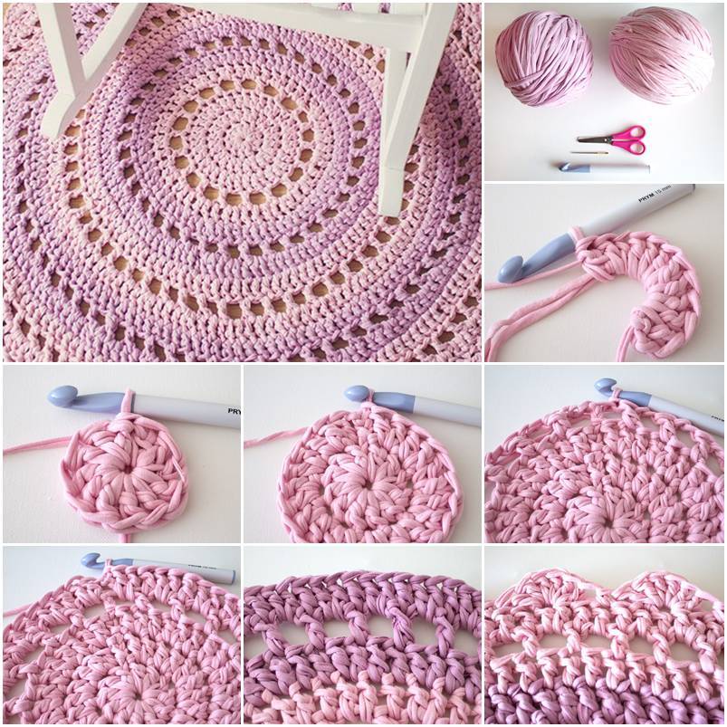 Diy Crochet Mandala Floor Mat