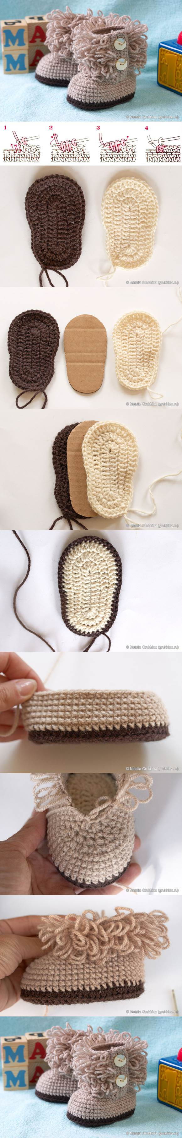 DIY Crochet Ugg Style Booties