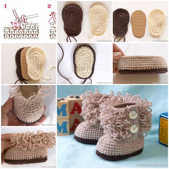 DIY Cute Crochet Baby Booties with Free 