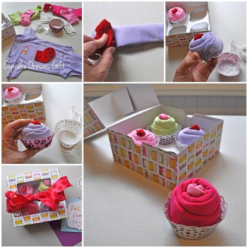 DIY Cupcake Onesies Baby Gift 1
