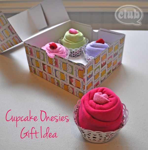 DIY Cupcake Onesies Baby Gift