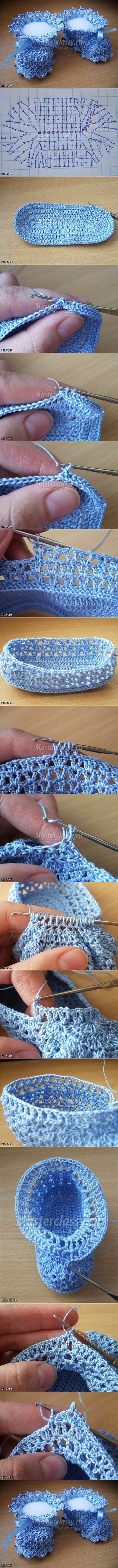 DIY Cute Crochet Baby Booties 2