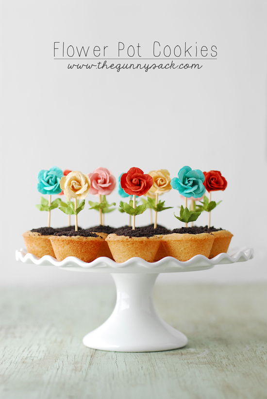 DIY Cute Flower Pot Cookies