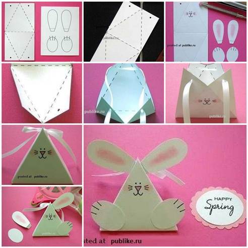 DIY Cute Paper Bunny Gift Box 3