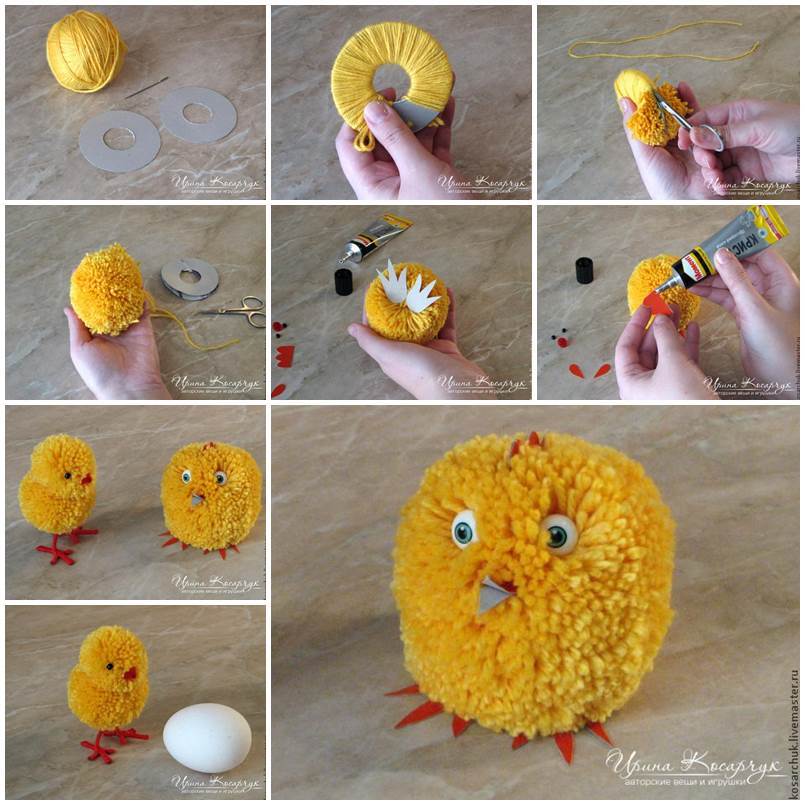 DIY Cute Pom-Pom Easter Chicks