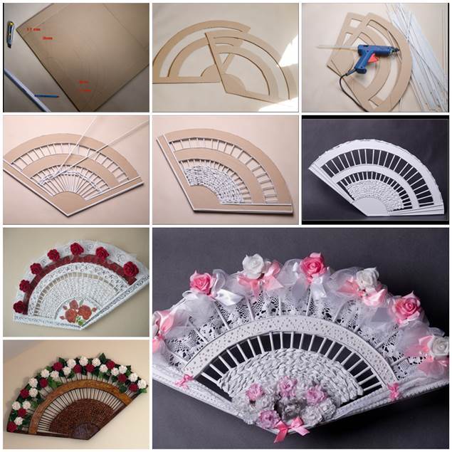DIY Decorative Fan from Old Newspaper and Cardboard