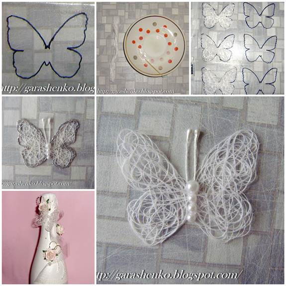 DIY Delicate Thread Butterfly 3