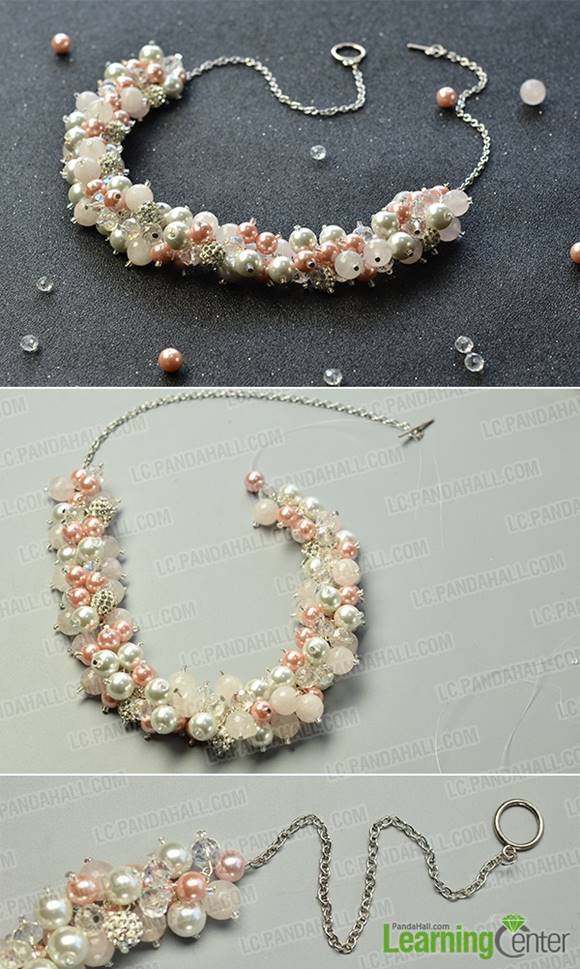How to Make a Pearl Bridal Cluster Necklace