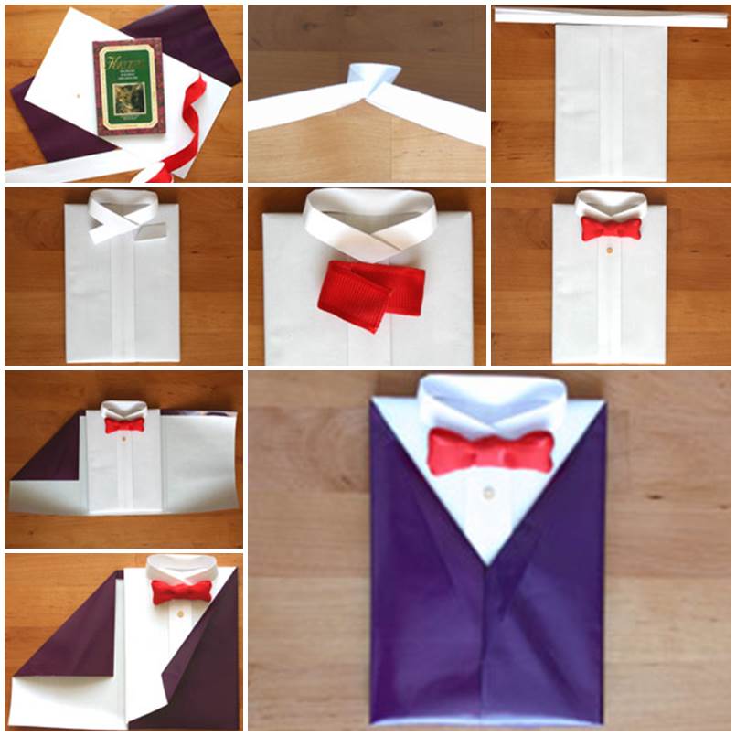 DIY Gift Wrapping Like a Suit and Tie