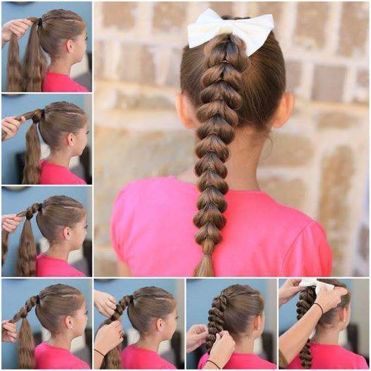 DIY Inverted Hearts Ponytail Hairstyle