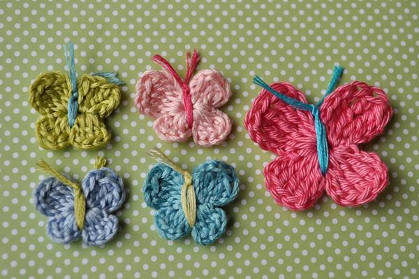 DIY Lovely Colorful Crochet Butterflies --> How To Crochet A Butterfly
