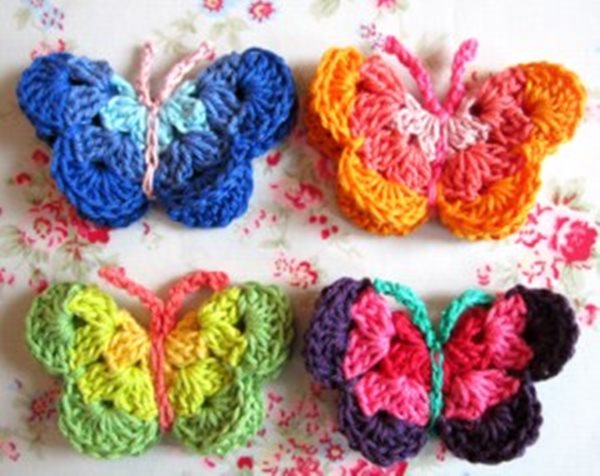 DIY Lovely Colorful Crochet Butterflies --> Crochet Butterflies PDF Pattern