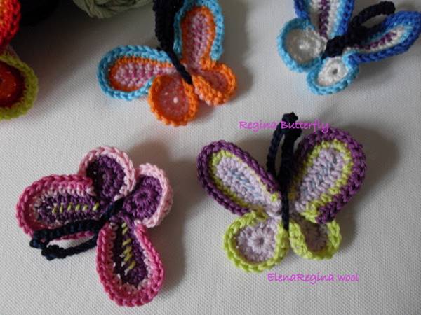 DIY Lovely Colorful Crochet Butterflies