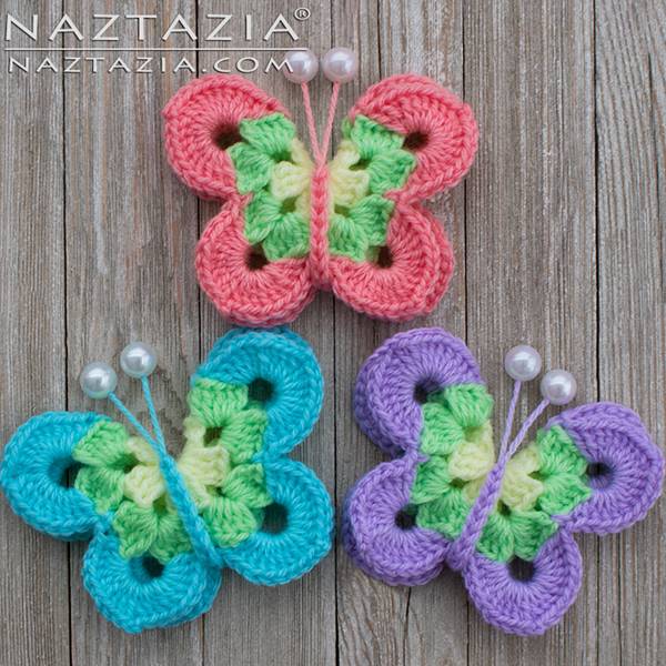 DIY Lovely Colorful Crochet Butterflies --> Crochet Sweet Simple Butterfly