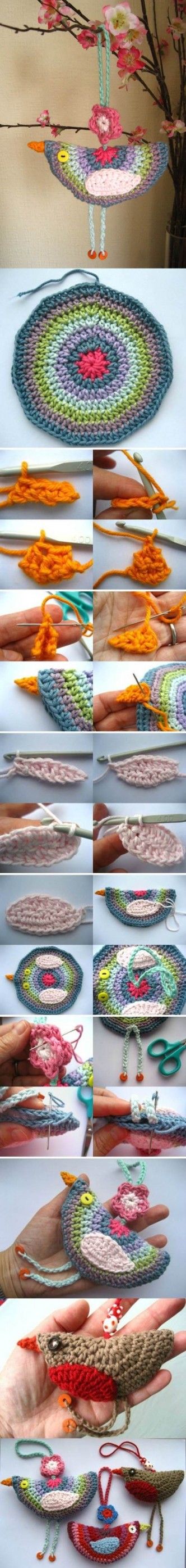 Diy Lovely Crochet Birdie Decoration