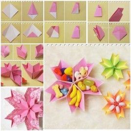 DIY Origami Paper Flower Dish