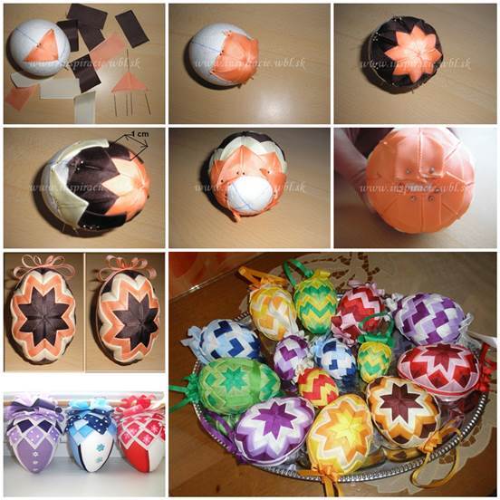 DIY Patchwork Decorated Easter Eggs 3