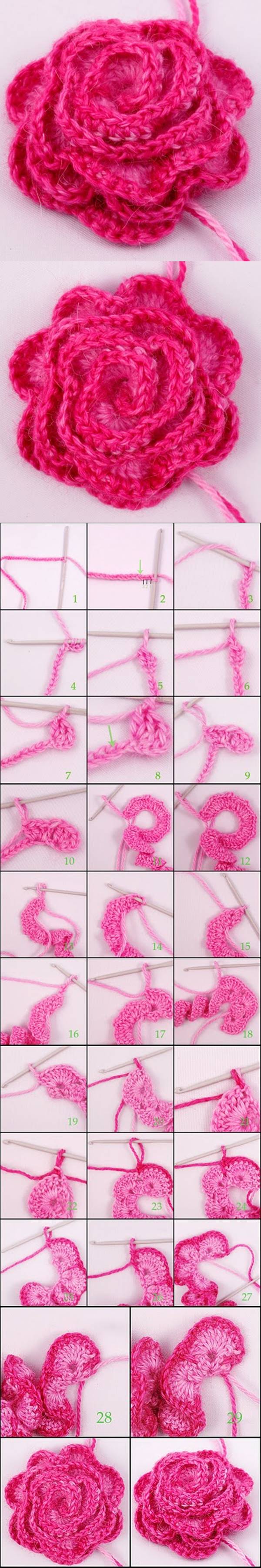 DIY Pretty Crochet Flower 2