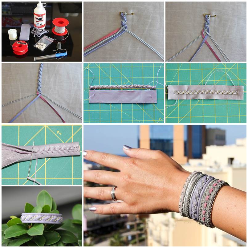 DIY Stylish Four-Strand Braided Bracelet