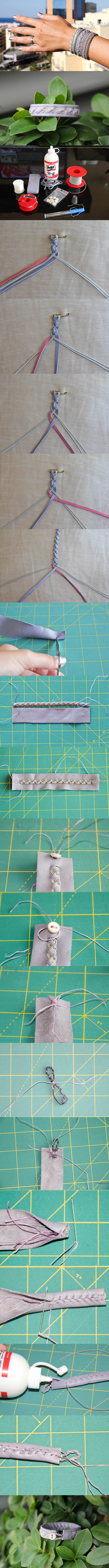 DIY Stylish Four-Strand Braided Bracelet 2