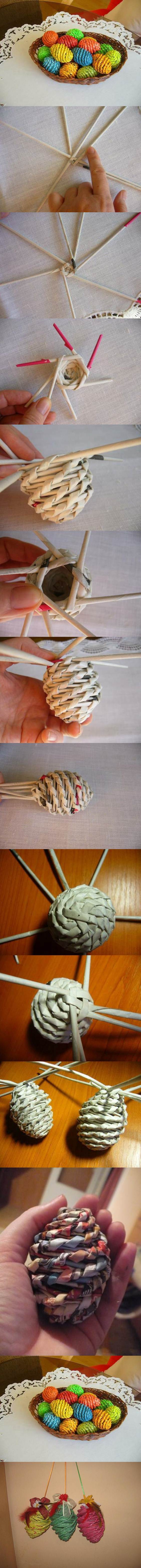 DIY Woven Paper Easter Eggs 2