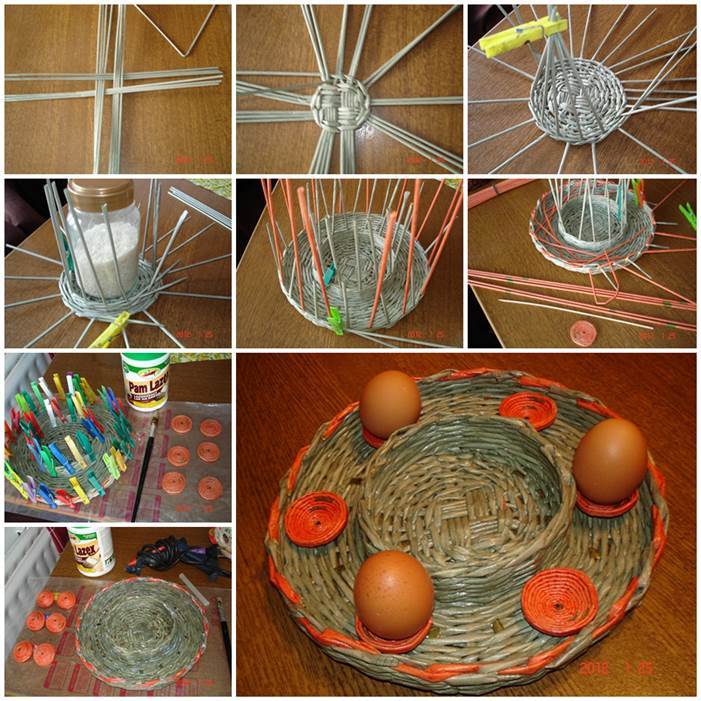 DIY Woven Paper Easter Tray 3
