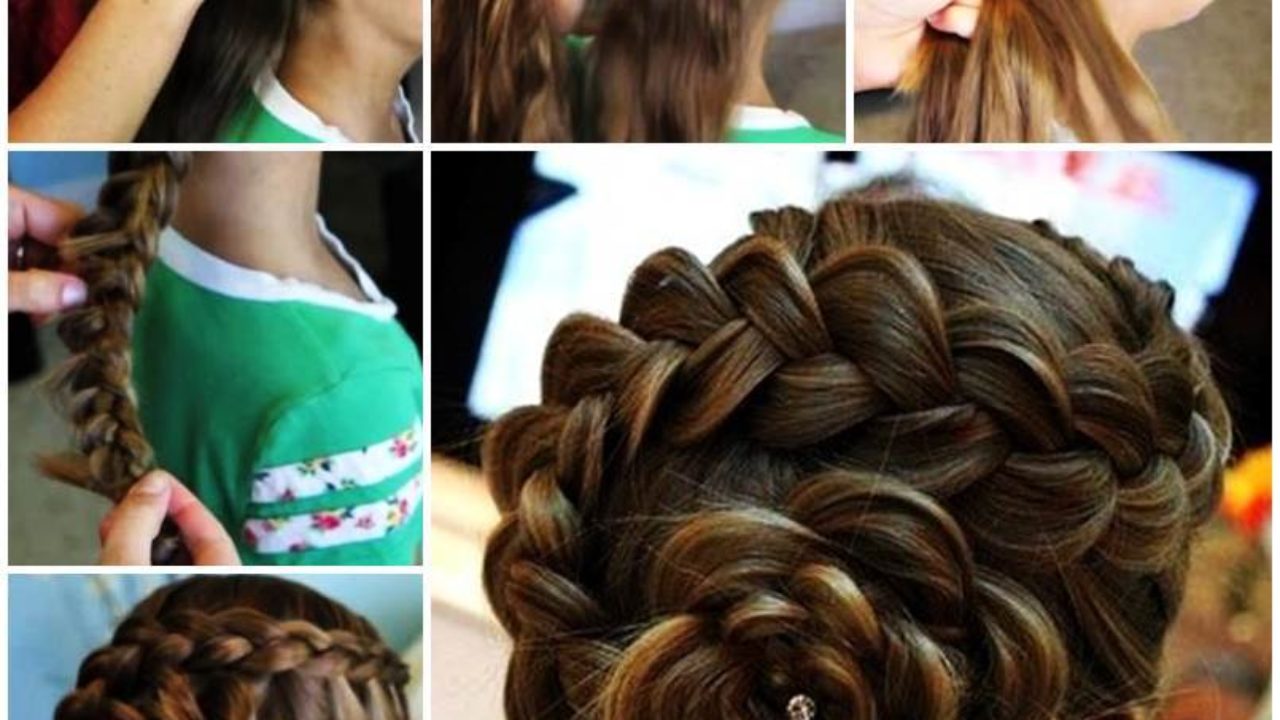 Diy Dutch Flower Braid Updo Hairstyle