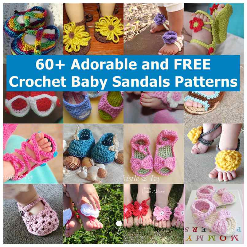 60 Adorable And FREE Crochet Baby Sandals Patterns