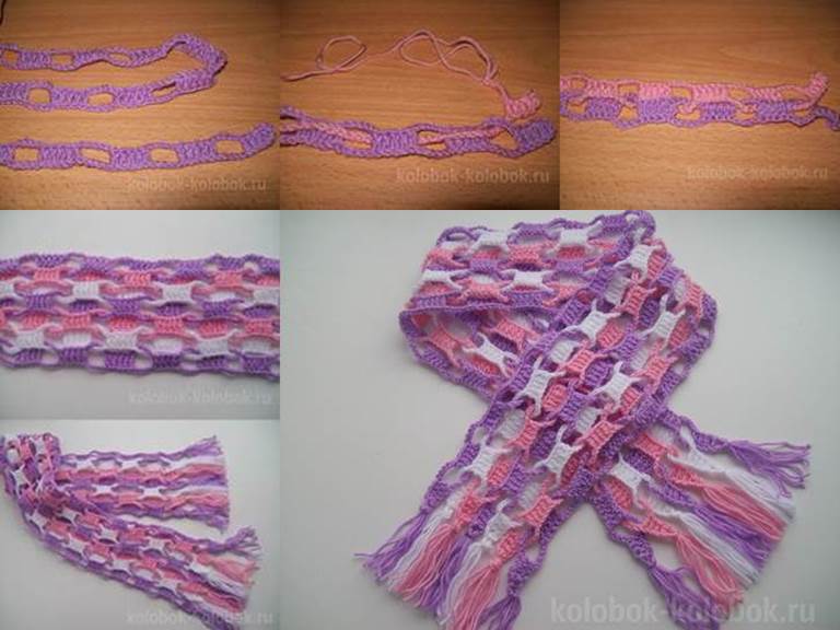 DIY Pretty Interlocking Crochet Scarf