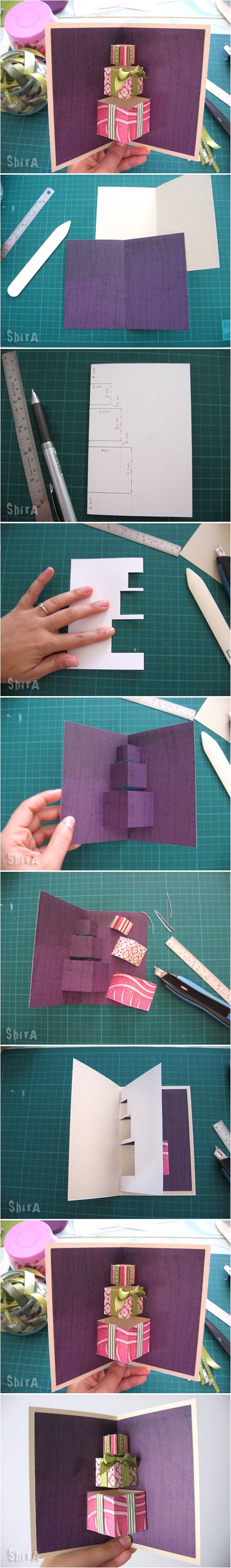 How to DIY 3D Gift Box Pop-up Card