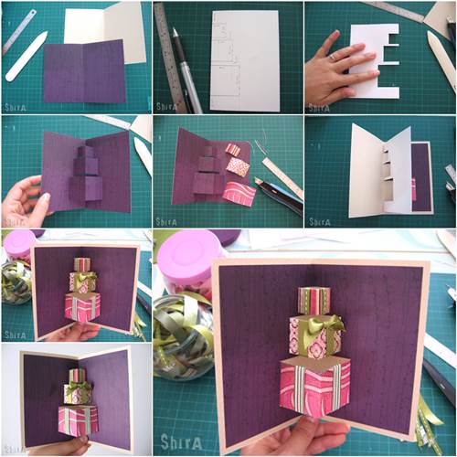 How to DIY 3D Gift Box Pop-up Card