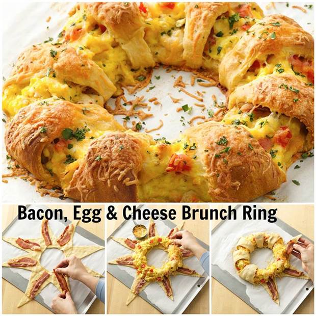 How to DIY Bacon Egg and Cheese Brunch Ring
