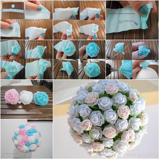 How to DIY Beautiful Crepe Paper Flower Ball