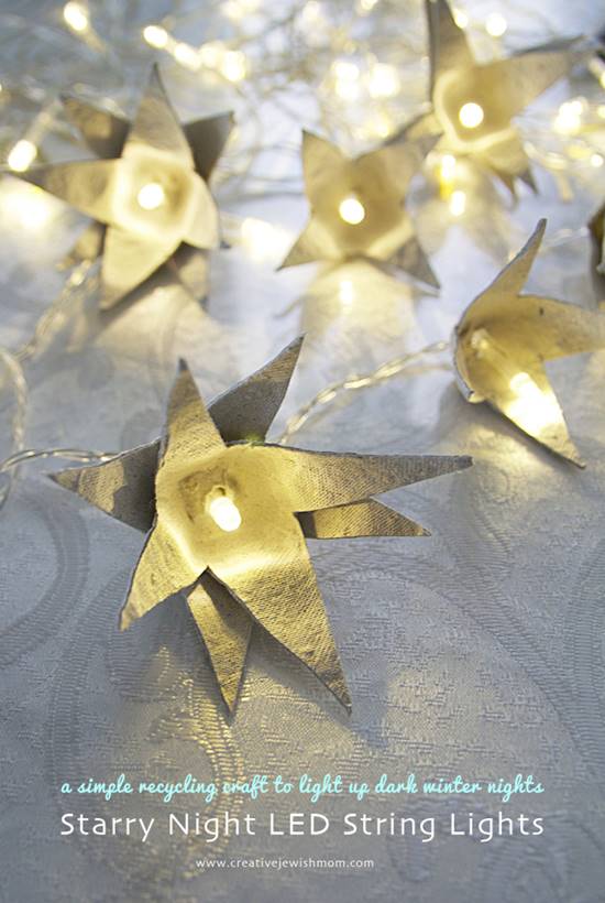 DIY Star String Lights Using Egg Cartons