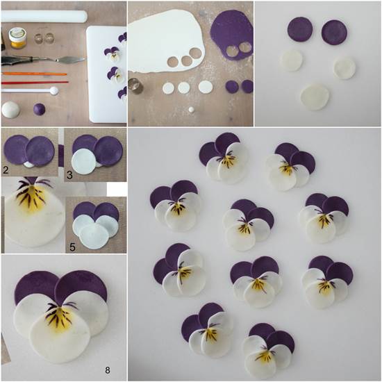 How to DIY Beautiful Polymer Clay Pansies