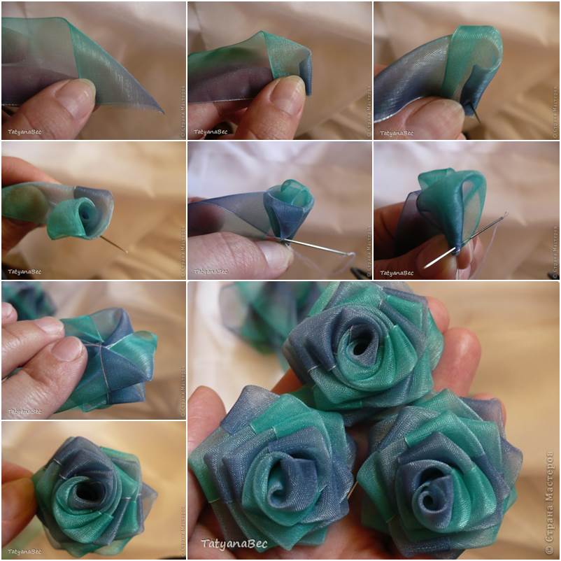 How to DIY Pretty Chiffon Ribbon Rosette