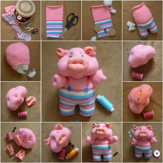 How to DIY Cute Sock Piglet