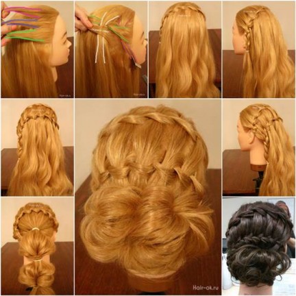 How To DIY Double Waterfall Braided Bun Hairstyle