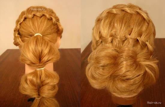 How to DIY Double Waterfall Braided Bun Hairstyle 6