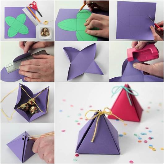 How to DIY Easy Pyramid Gift Box