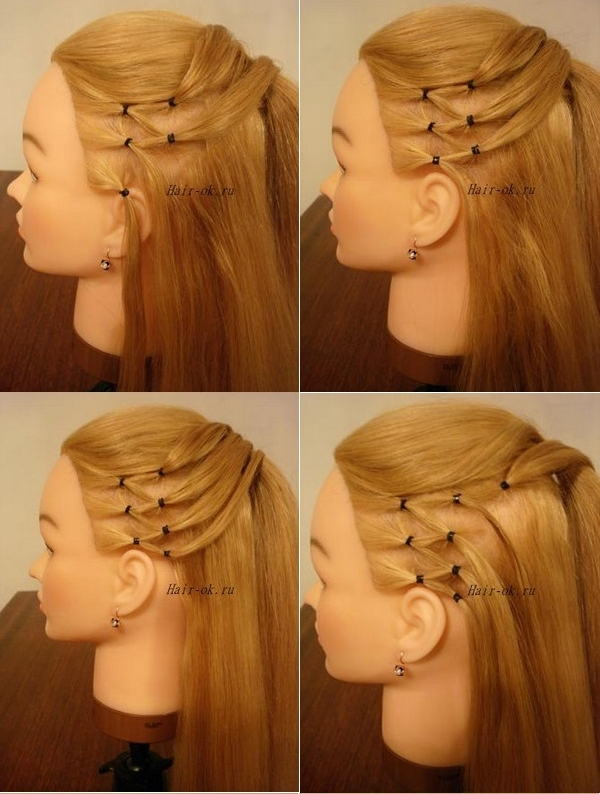 How to DIY High Ponytail with Side Mesh Hairstyle 2