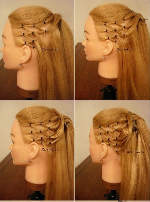 How to DIY High Ponytail with Side Mesh Hairstyle 3