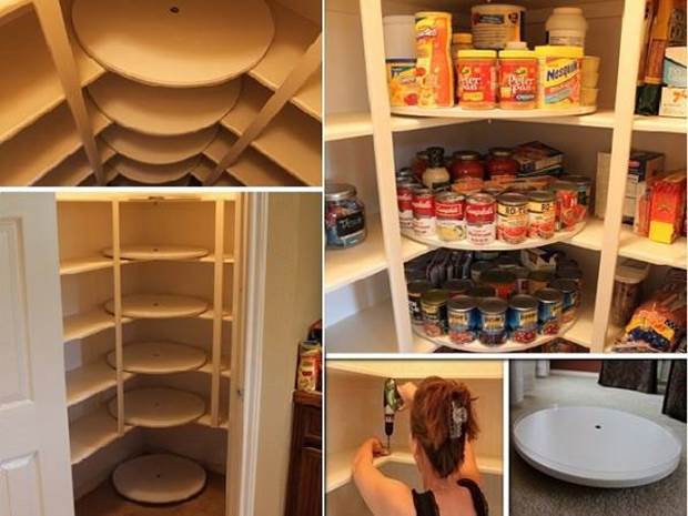 How to DIY Lazy Susan Style Pantry